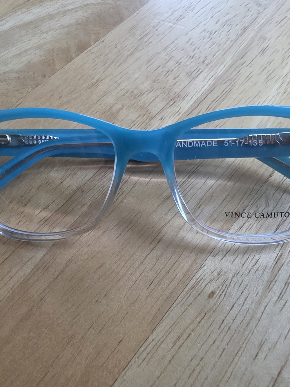 Vince Camuto Teal-to-Clear Ombre Eyeglass Frames